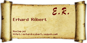 Erhard Róbert névjegykártya
